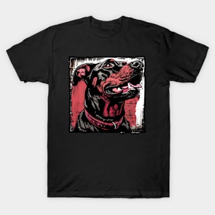 Retro Art Dobermann Dog Lover T-Shirt